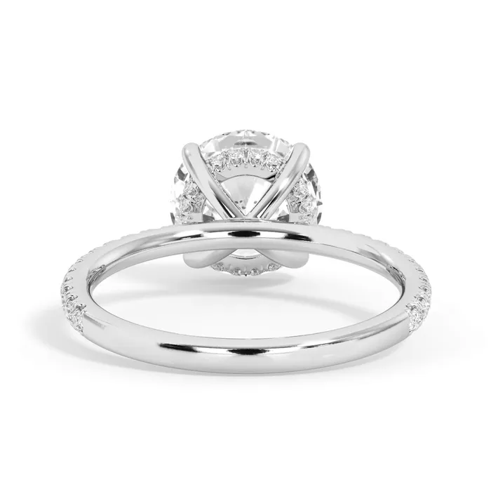Petite Pave Engagement Ring Setting deBebians Rings