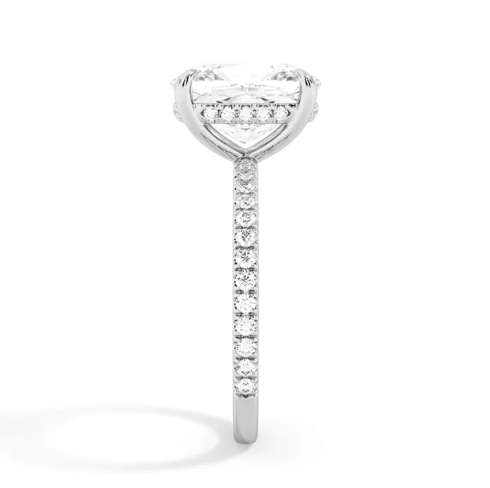 Petite Pave Engagement Ring Setting deBebians Rings