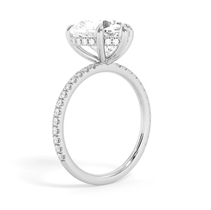 Petite Pave Engagement Ring Setting deBebians Rings