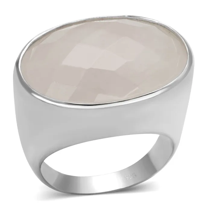 Rings Alamode LOS638 Silver 925 Sterling Silver Ring with AAA Grade CZ in Rose