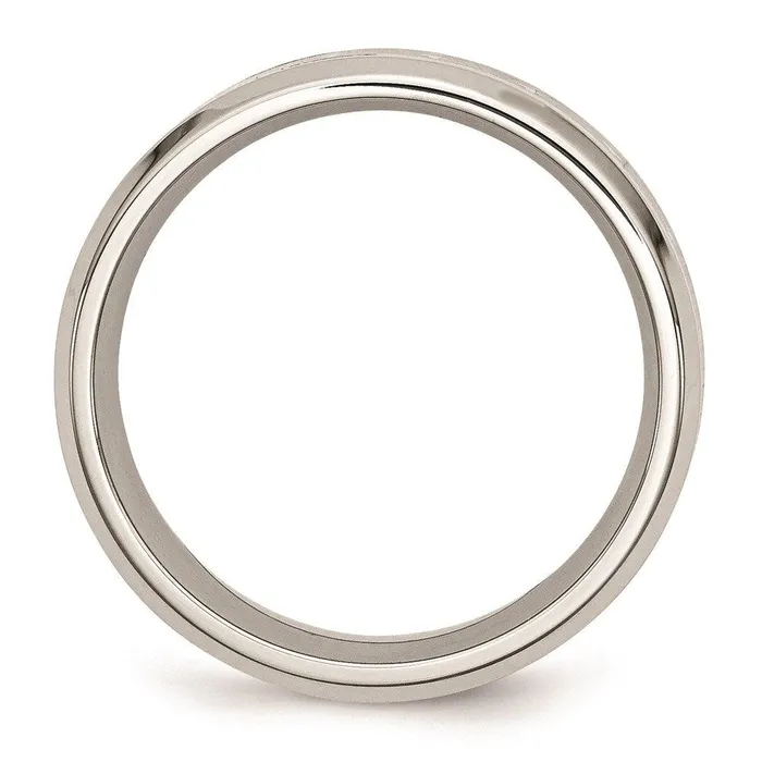 Rings Chisel Stainless Steel Polished wCarbon Fiber InlayYellow IPplated Cross Ring