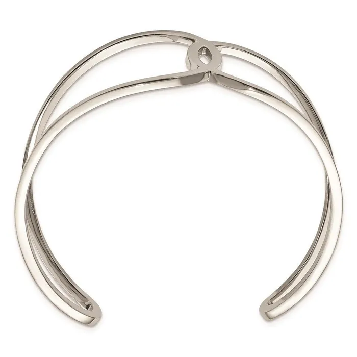 Stainless Steel Polished Cuff Bangle Chisel Bracelets