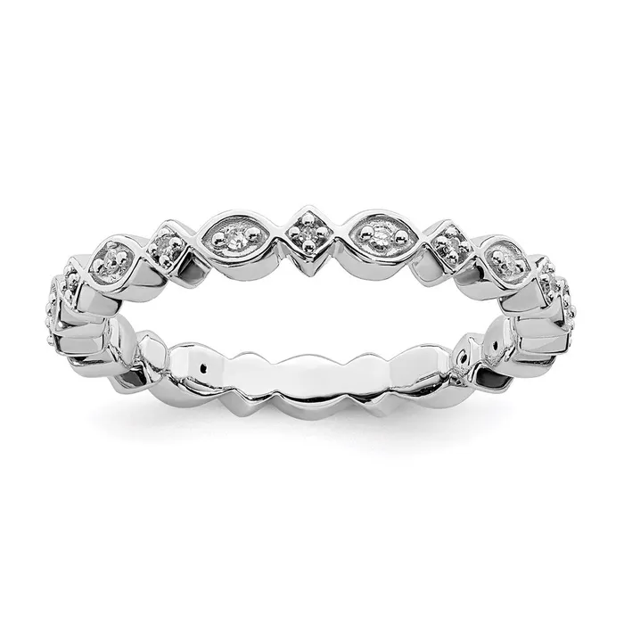Sterling Silver Stackable Expressions Diamond Ring QSK339 Stackable Expressions Rings