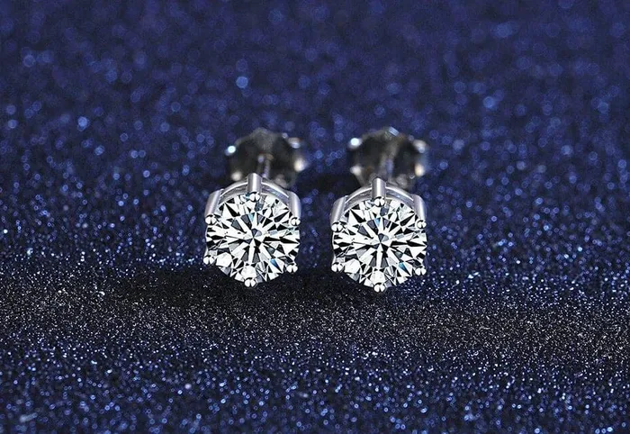 VVS Jewelry 925 Sterling Silver VVS 1 Carat Moissanite Stud Earrings Earrings