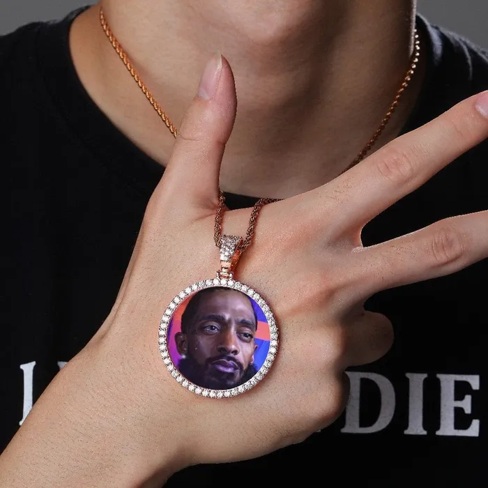 VVS Jewelry Necklaces VVS Jewelry Large Custom Photo Pendant Free Chain