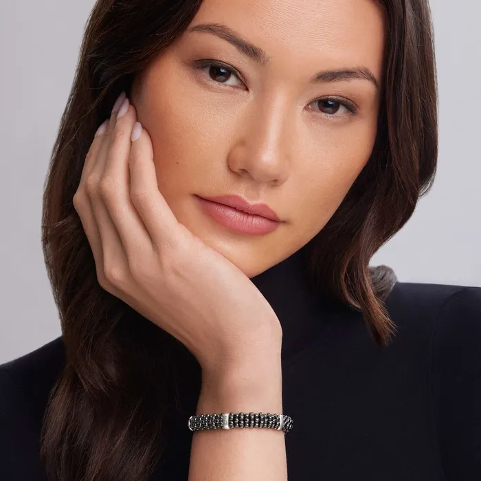 Bracelets LAGOS Black Caviar Silver Station Ceramic Caviar Bracelet 9mm Bracelets LAGOS Black Caviar Silver Station Ceramic Caviar Bracelet 9mm