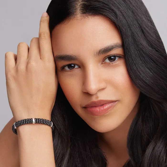 Bracelets LAGOS Black Caviar Silver Station Ceramic Caviar Bracelet 9mm Bracelets LAGOS Black Caviar Silver Station Ceramic Caviar Bracelet 9mm