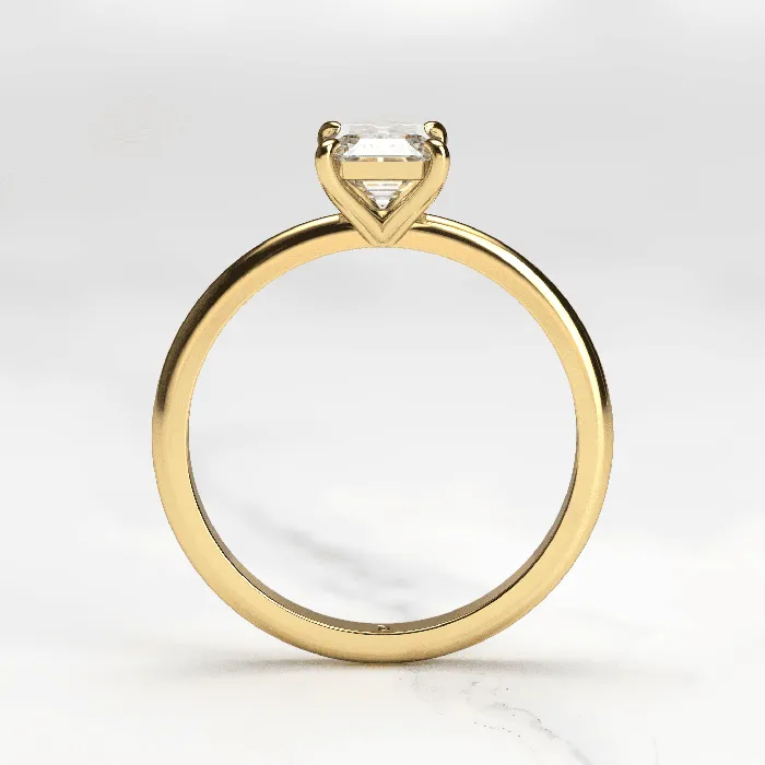 Capucinne Emerald cut moissanite solitaire Earrings