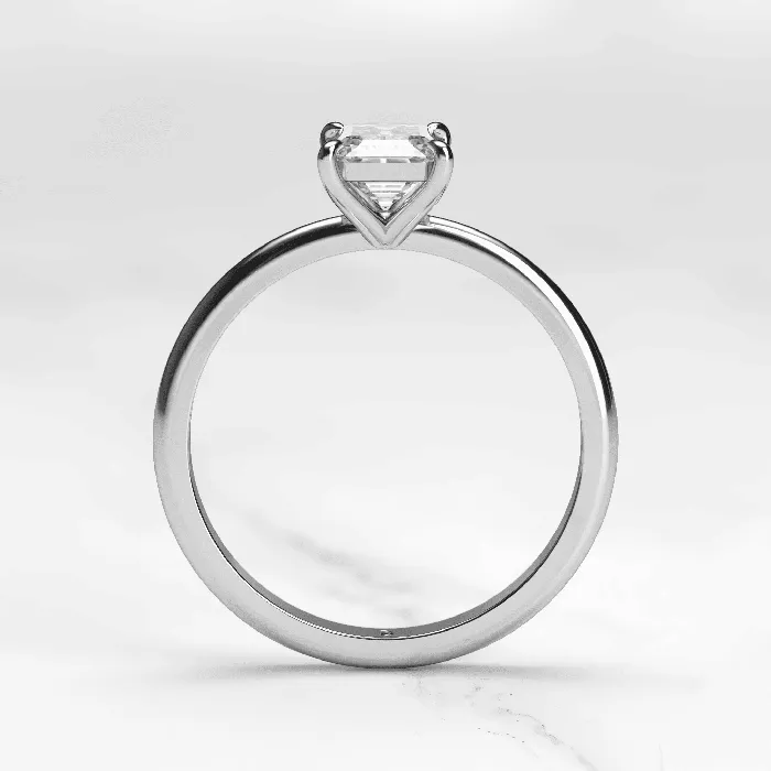 Capucinne Emerald cut moissanite solitaire Earrings