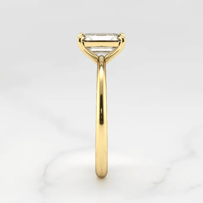 Capucinne Emerald cut moissanite solitaire Earrings