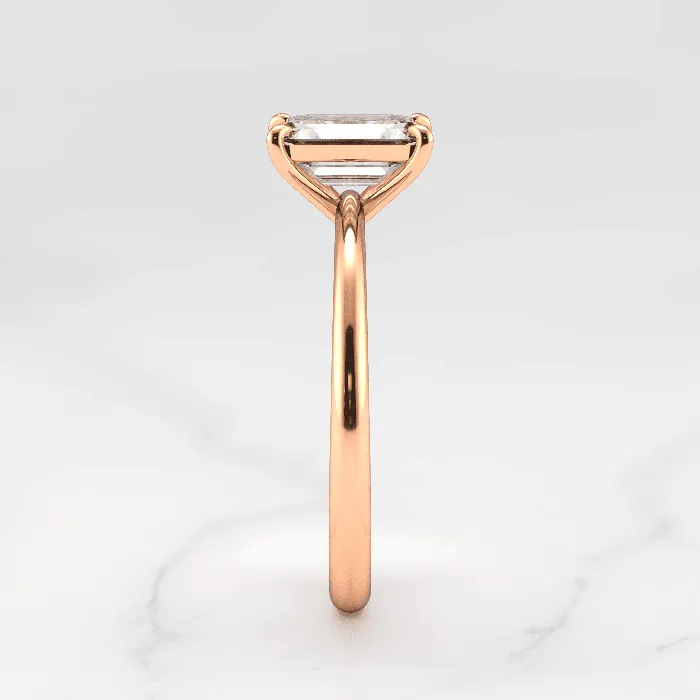 Capucinne Emerald cut moissanite solitaire Earrings