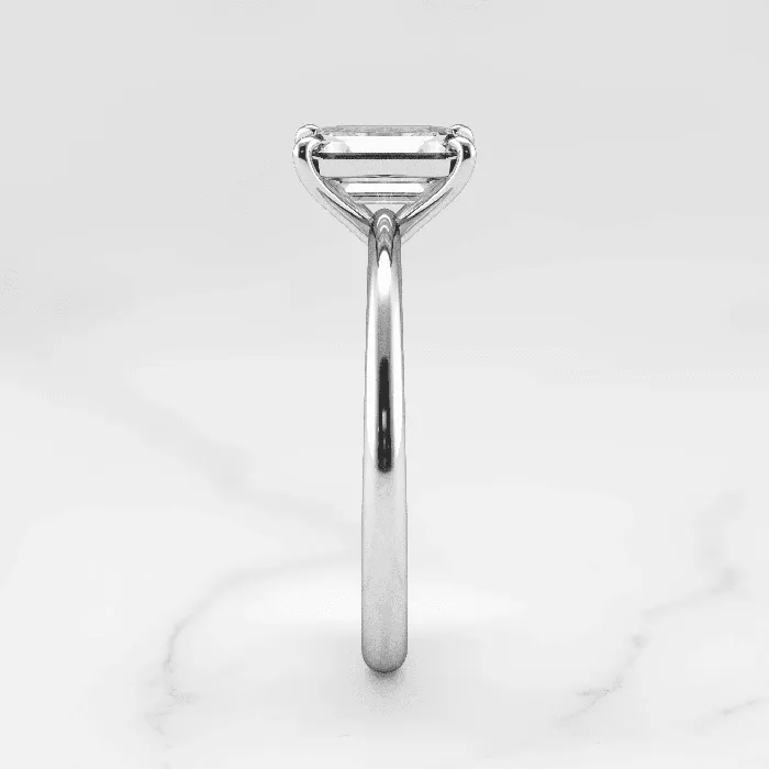 Capucinne Emerald cut moissanite solitaire Earrings