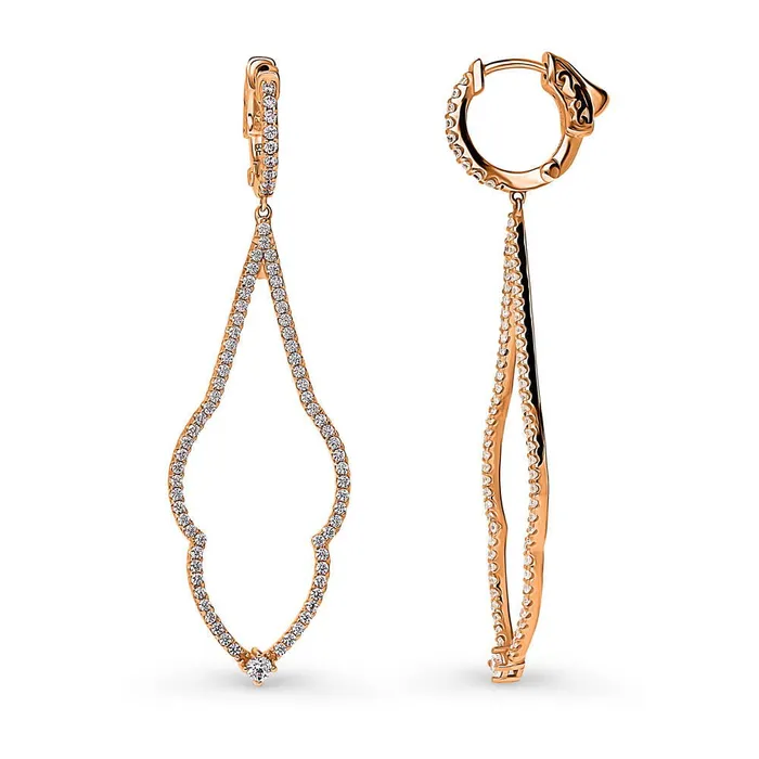 Chevron CZ Chandelier Earrings in Sterling Silver BERRICLE Earrings