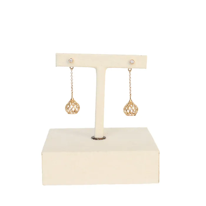 Earrings Korloff Korloff Pink Gold Earrings With Diamonds Earrings Korloff Korloff Pink Gold Earrings With Diamonds