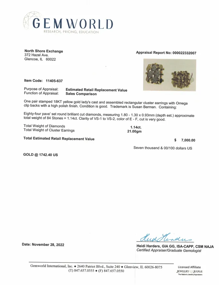 Earrings Susan Berman 18K Gold Clipon Earrings with Diamonds Susan Berman