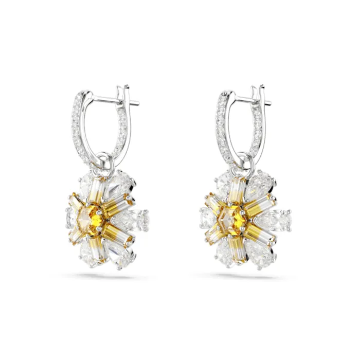 Earrings Swarovski Swarovski Idyllia Drop Earrings Flower Yellow Rhodium plated Earrings Swarovski Swarovski Idyllia Drop Earrings Flower Yellow Rhodium plated