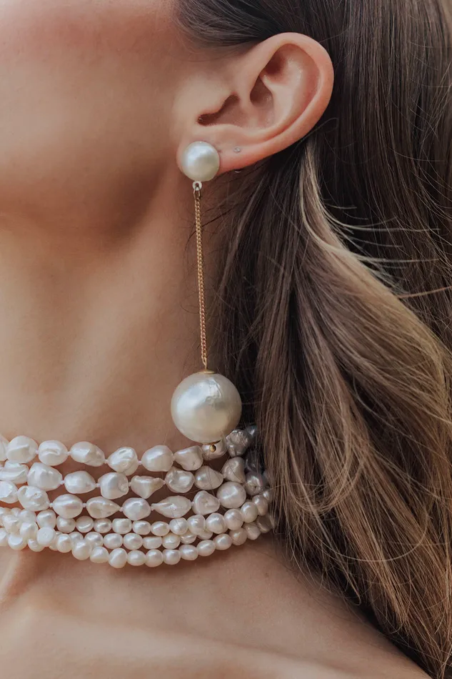 Earrings Untamed Petals Ines Pearl Drop