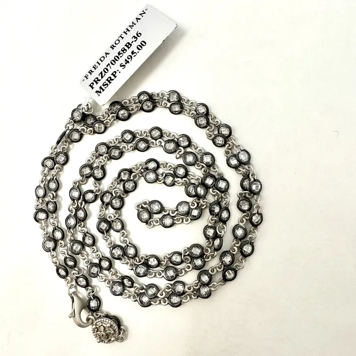 Freida Rothman Necklaces Freida Rothman Faceted Stone Wrap Chain Necklace
