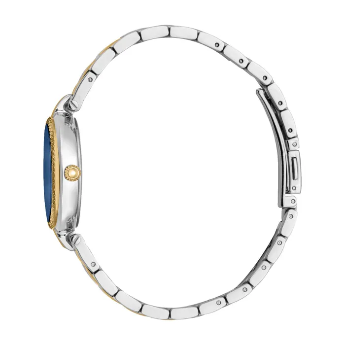 Just Cavalli Rings Just Cavalli Womens Two Tone Silver Gold Color Watch with Dark Blue Dial