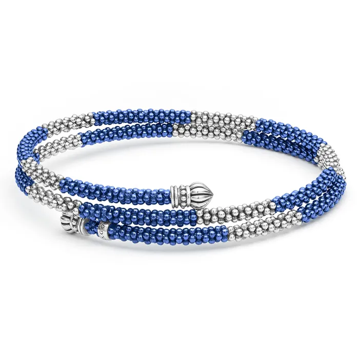 LAGOS Bracelets Blue Caviar Ultramarine Ceramic Beaded Wrap Bracelet