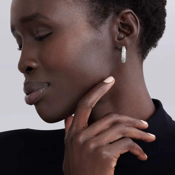 LAGOS Earrings Signature Caviar Caviar Diamond Hoop Earrings LAGOS Earrings Signature Caviar Caviar Diamond Hoop Earrings