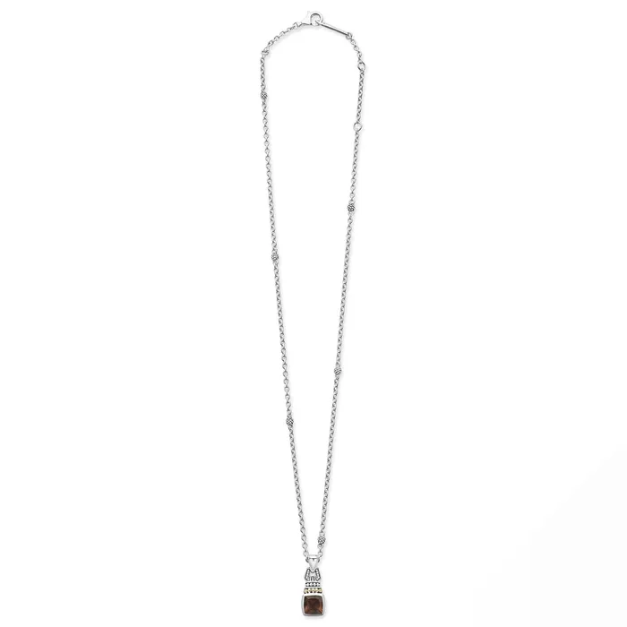 LAGOS Necklaces Caviar Color Smokey Quartz Gemstone Pendant Necklace