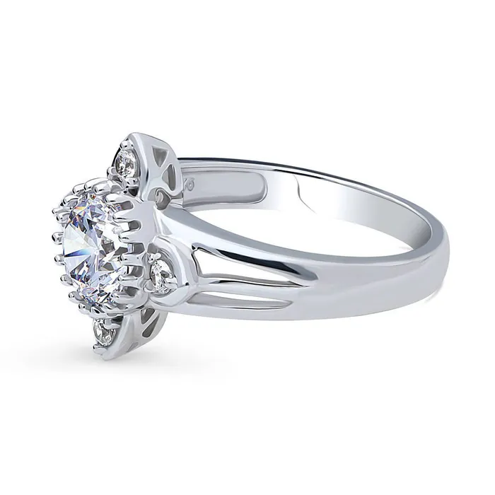 Rings Flower CZ Ring in Sterling Silver BERRICLE