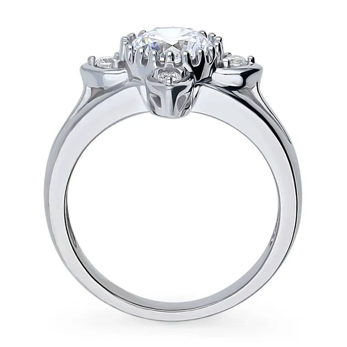 Rings Flower CZ Ring in Sterling Silver BERRICLE