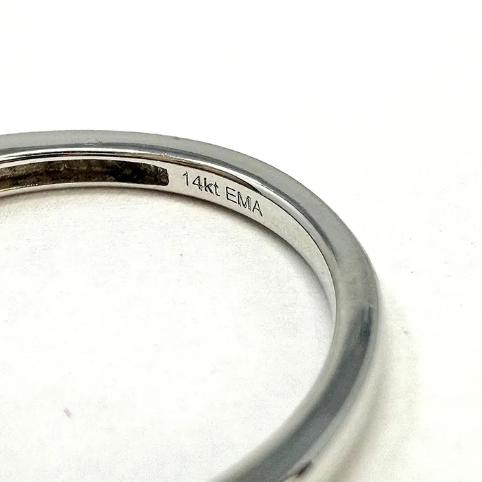 Rings Jewelry 14K White Gold Band with Diamonds and Engagement Ring with Lab Grown Diamond
