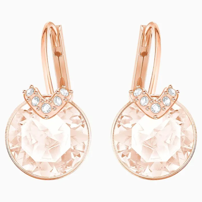 Swarovski Bella V Pierced Earrings Pink RoseGold Tone Plated Swarovski Earrings Swarovski Bella V Pierced Earrings Pink RoseGold Tone Plated Swarovski Earrings