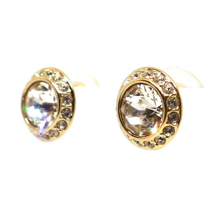 Swarovski Earrings Swarovski Angelic Round Earrings GoldTone Swarovski Earrings Swarovski Angelic Round Earrings GoldTone