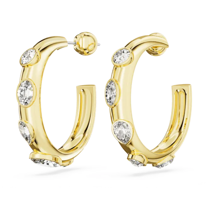 Swarovski Earrings Swarovski Dextera Hoop Earrings Mixed cuts White Goldtone plated Swarovski Earrings Swarovski Dextera Hoop Earrings Mixed cuts White Goldtone plated