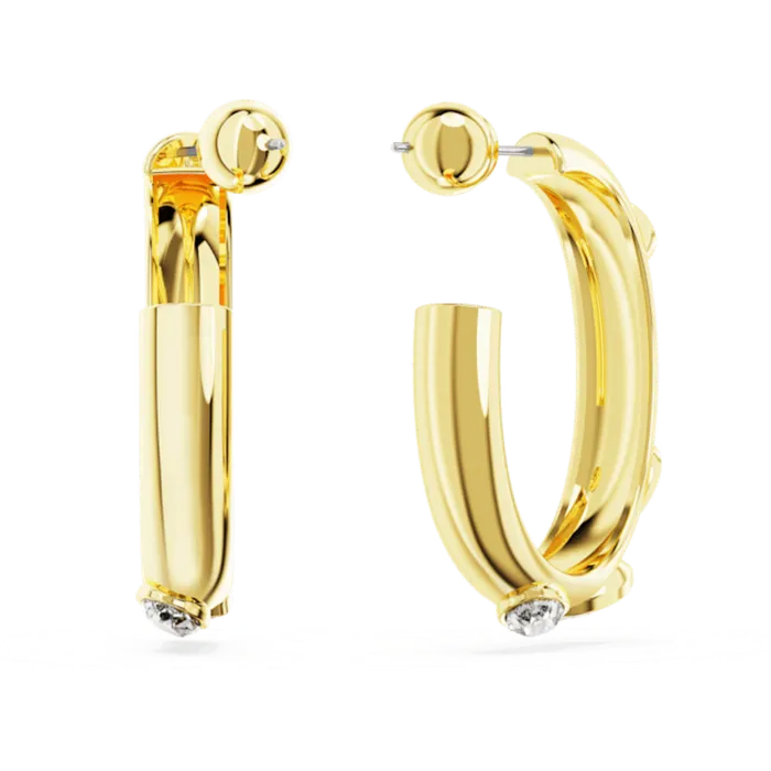 Swarovski Earrings Swarovski Dextera Hoop Earrings Mixed cuts White Goldtone plated Swarovski Earrings Swarovski Dextera Hoop Earrings Mixed cuts White Goldtone plated