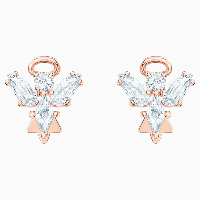 Swarovski Earrings SwarovskiMagic Angel Stud Pierced EarringsWhite RoseGold ToneOne Size