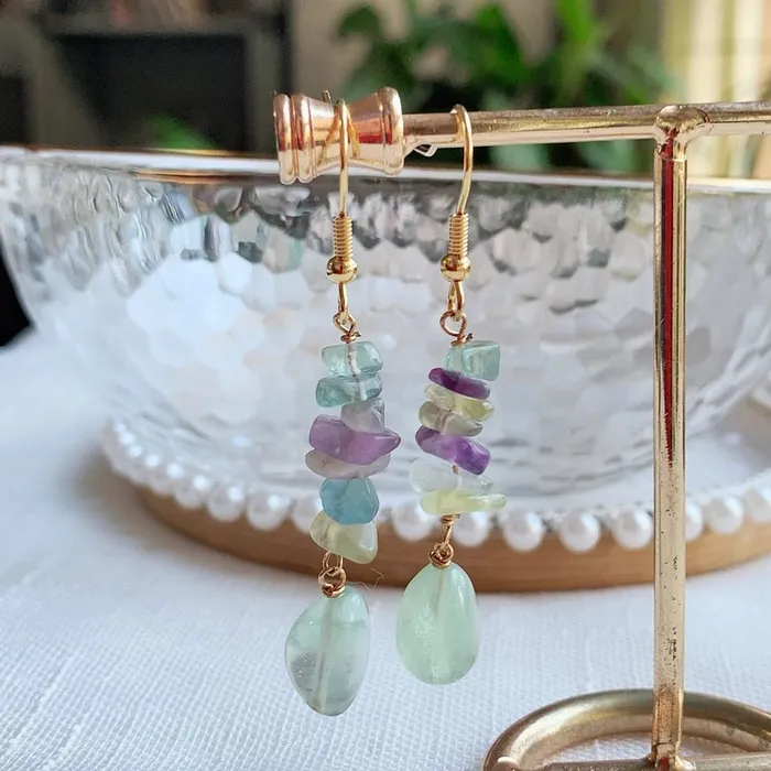 wickedafstore Earrings Long Crystal Drop Earrings wickedafstore Earrings Long Crystal Drop Earrings