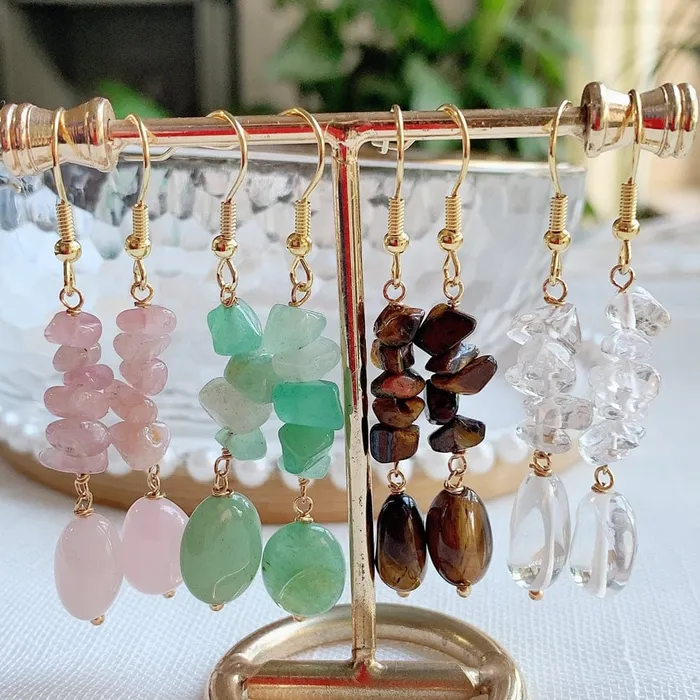 wickedafstore Earrings Long Crystal Drop Earrings wickedafstore Earrings Long Crystal Drop Earrings