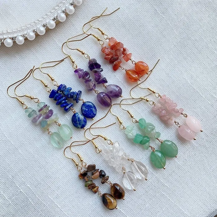 wickedafstore Earrings Long Crystal Drop Earrings wickedafstore Earrings Long Crystal Drop Earrings