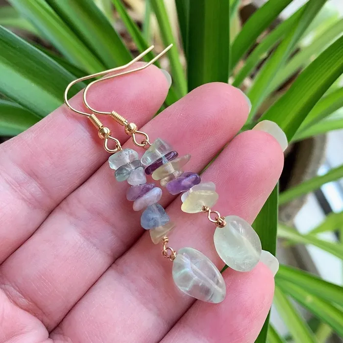 wickedafstore Earrings Long Crystal Drop Earrings wickedafstore Earrings Long Crystal Drop Earrings