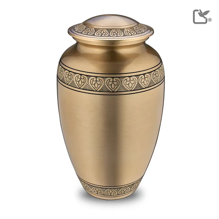 Adult Classic Gold Cremation Urn COMFORT by LoveUrns LoveUrns PreStyled Sets
