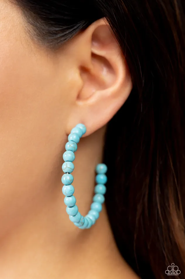 All Eyes On U Jewelry Paparazzi Accessories Earrings Rural Retrograde Blue Paparazzi Earrings