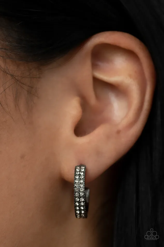 All Eyes On U Jewelry Paparazzi Accessories Earrings Small Town Twinkle Black Paparazzi Earrings