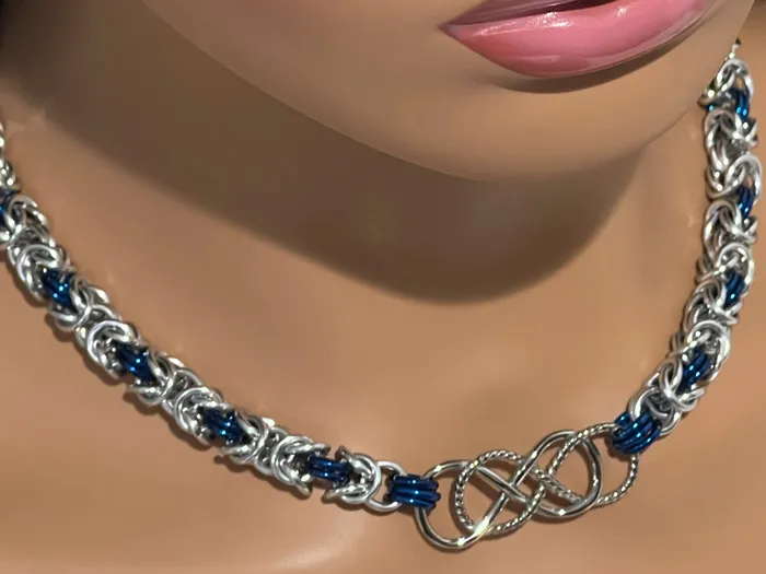 Captive Collars 17 19 Chainmaille Double Rope Infinity Day Collar and Earrings 247 Wear Earrings