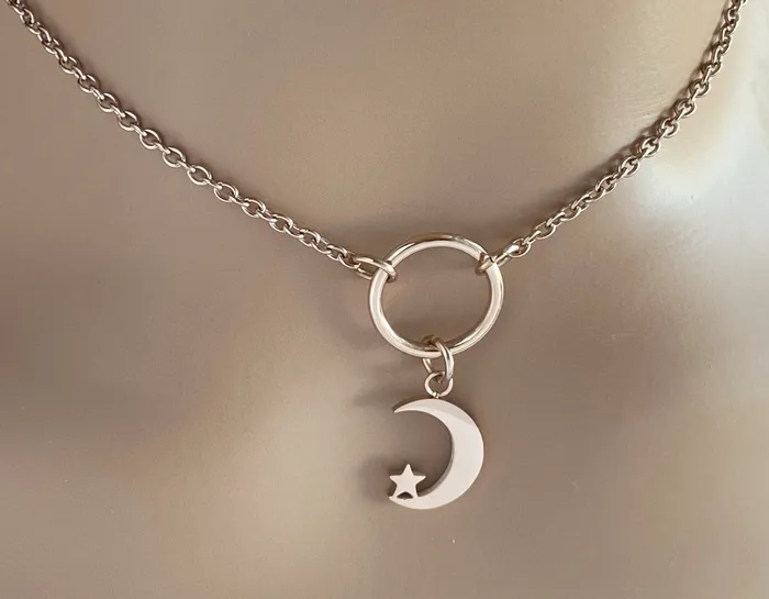 Captive Collars Rose Gold Moon Star O Earrings