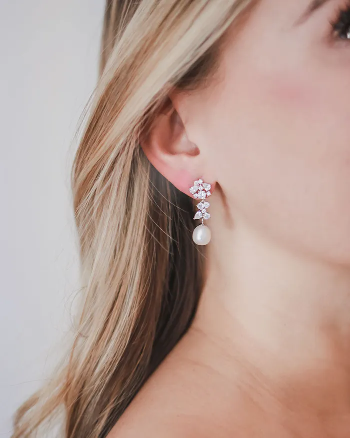  Dareth Colburn Earrings Silvia Pearl CZ Earrings