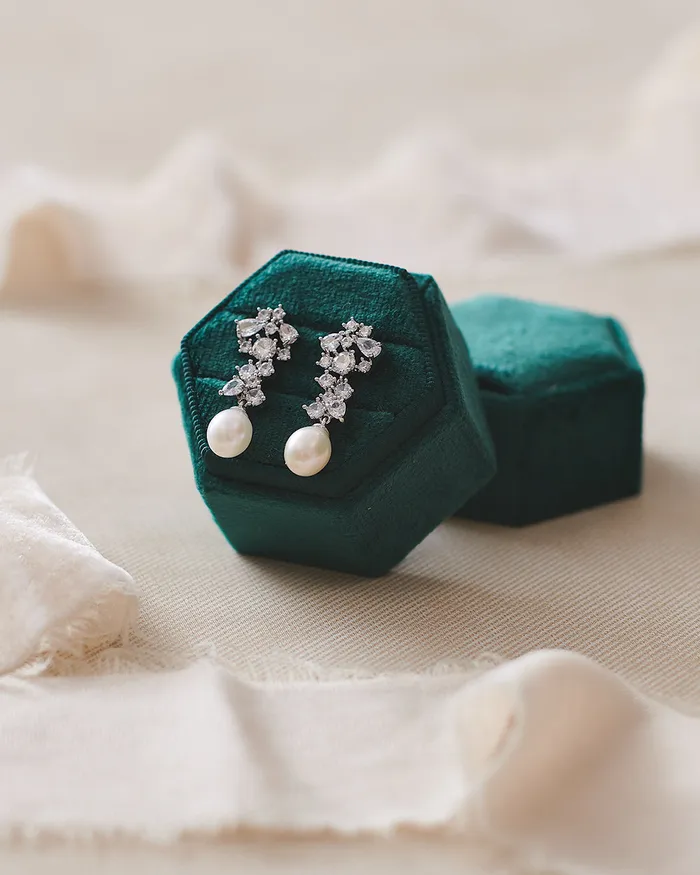 Dareth Colburn Earrings Silvia Pearl CZ Earrings