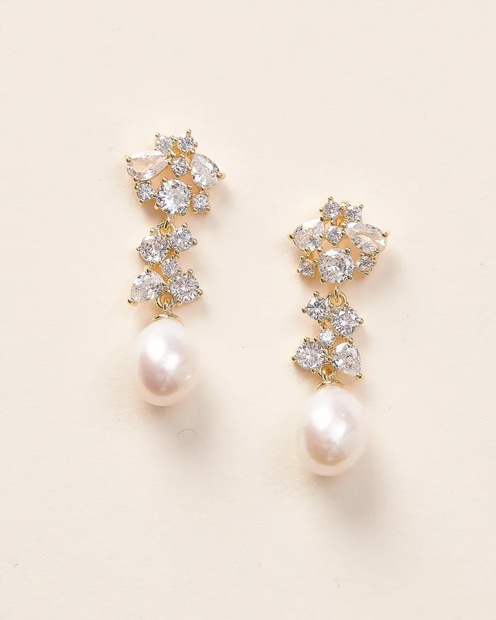  Dareth Colburn Earrings Silvia Pearl CZ Earrings