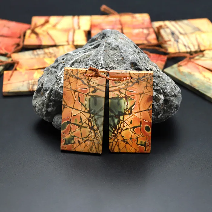 Earrings Intrinsic Trading Large Natural Red Creek Jasper Earring Pair Modern Flat Rectangle Matched Gemstone Bead Pair Multicolor Picasso Jasper Earrings Intrinsic Trading Large Natural Red Creek Jasper Earring Pair Modern Flat Rectangle Matched Gemstone Bead Pair Multicolor Picasso Jasper