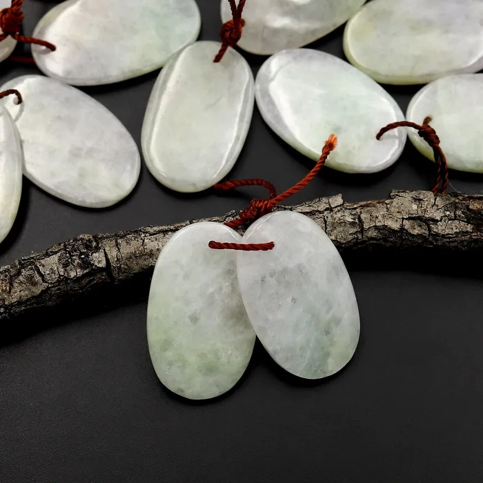 Earrings Intrinsic Trading Natural Real Genuine Burma Jade Oval Earring Pair Drilled Gemstone Matched Beads Earrings Intrinsic Trading Natural Real Genuine Burma Jade Oval Earring Pair Drilled Gemstone Matched Beads