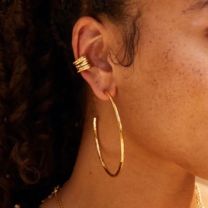 Earrings SOKO Large Hammered Hoop Earrings
