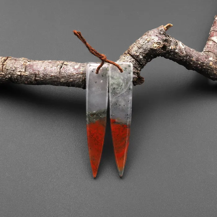 Intrinsic Trading Earrings Natural African Bloodstone Matched Dagger Triangle Spike Earring Beads Drilled Gemstone Pair A5 Intrinsic Trading Earrings Natural African Bloodstone Matched Dagger Triangle Spike Earring Beads Drilled Gemstone Pair A5